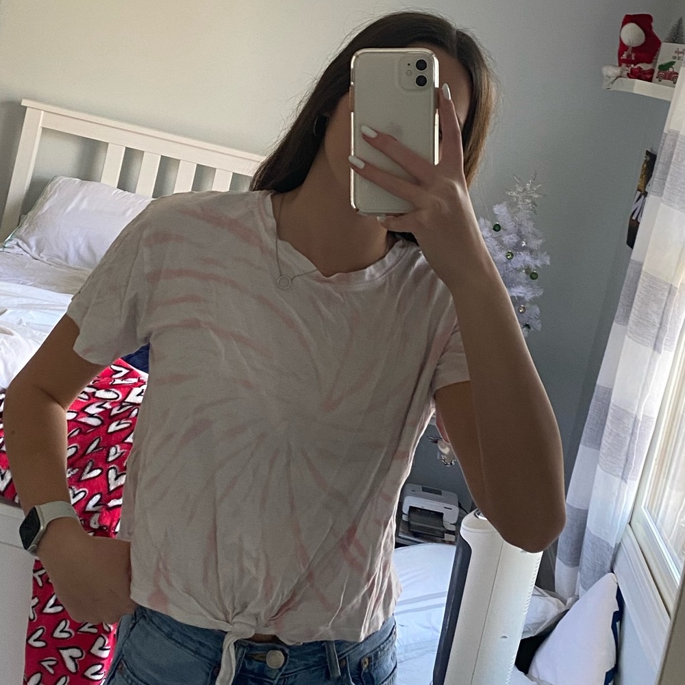 hollister pink tie dye shirt